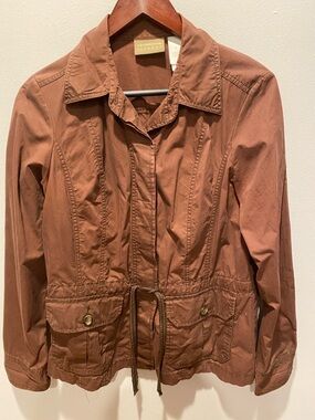 Liz Claiborne Women's Brown Drawstring Utility Jacket